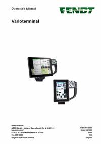 repair manual Fendt Varioterminal Operator’s Manual PDF