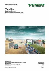 repair manual Fendt VarioDoc SectionControl VRC Operator’s Manual PDF