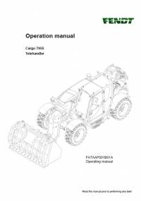 repair manual Fendt Telehandler Cargo T955 Operation Manual PDF