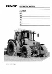 repair manual Fendt Tractor Farmer 307-312 Operating Manual PDF