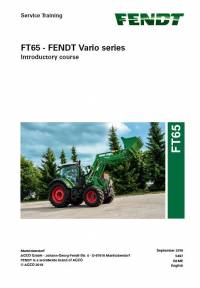 repair manual Fendt Tractor FT65 - Fendt Vario Series Service Training Manual PDF
