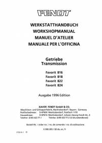 repair manual Fendt Tractor Favorit 816, 818, 822, 824 Workshop Manual PDF