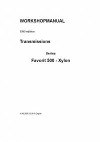 repair manual Fendt Tractor Favorit 500 - Xylon Workshop Manual PDF
