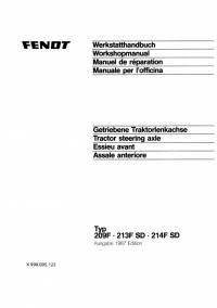 repair manual Fendt Tractor Steering Axle 209F, 213F SD, 214F SD Workshop Manual PDF