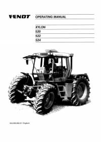repair manual Fendt Tractor Xylon 520, 522, 524 Operation Manual PDF