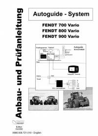 repair manual Fendt Tractor 700, 800, 900 Vario Autoguide - System PDF