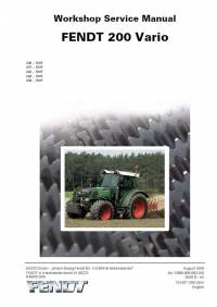 repair manual Fendt Tractor 200 Vario Workshop Service Manual PDF