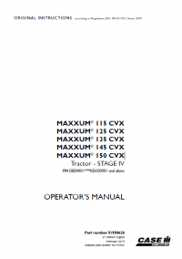 repair manual Case Maxxum 115-150 CVX Stage IV PDF Operator’s Manual