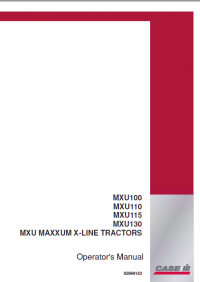repair manual Case MXU100/110/115/130/MAXXUM/X-LINE PDF Operator’s manual