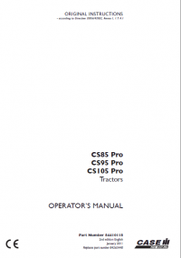 repair manual CASE Multi-Trac CS85/CS95/CS105 Tractors PDF Operator’s Manual