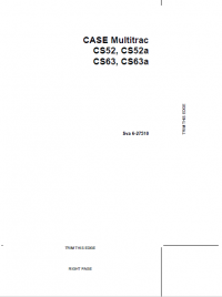 repair manual CASE Multitrac CS52/CS52a/CS63/CS63a Tractors PDF Operator’s Manual