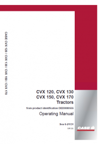 repair manual CASE CVX120/CVX130/CVX150/CVX170 Tractors PDF Manual
