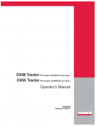 repair manual CASE DX48 and DX55 Tractors PDF Operator’s Manuals