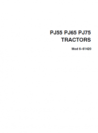 repair manual CASE PJ55/PJ65/PJ75 Tractors PDF Operators Manual
