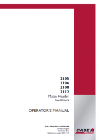 repair manual CASE 2105/2106/2108/2112 Maize Header PDF Operator’s manuals