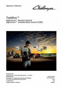 repair manual Challenger TaskDoc AgControl Operator’s Manual PDF