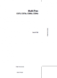 repair manual CASE Multi-Trac CS78/CS78a/CS86a/CS94a Tractors PDF Operator’s Manual