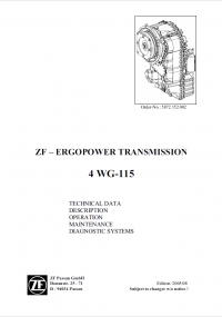 repair manual ZF Ergopower Transmission 4WG-115 Operation Maintenance Diagnostic Systems