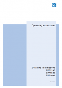 repair manual ZF Marine Transmissions BW 1202, BW 1502, BW 2002 Operating Instruction PDF