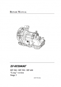repair manual ZF - ECOMAT HP500, 590, 600 PDF Repair Manual