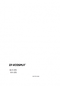 repair manual ZF-ECOSPLIT 16S 151, 8S 151 Repair Manual PDF