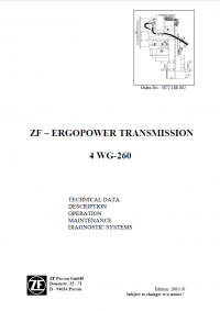 repair manual ZF-ERGOPOWER TRANSMISSION 4WG-260 Operation and Maintenance Manual PDF