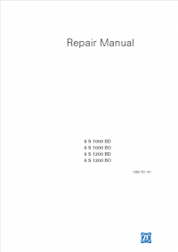 repair manual ZF 6S 1000BD/BO, 6S 1200BD/BO Repair Manual PDF