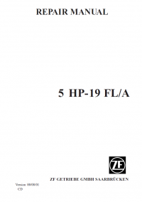 repair manual ZF 5HP-19FL/A Repair Manual PDF