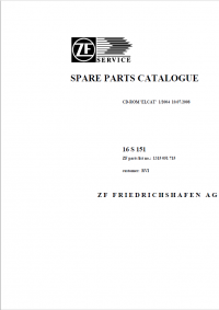 spare parts catalog ZF FRIEDRICHSHAFEN A G 16S 151 Spare Parts Catalogue PDF