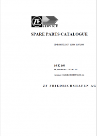 spare parts catalog ZF FRIEDRICHSHAFEN 16K 160 Spare Parts Catalogue PDF