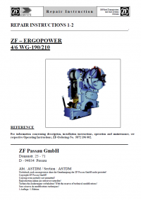 repair manual ZF ERGOPOWER 4/6 WG-190, 210 Repair Manual PDF