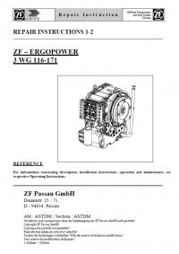 repair manual ZF – ERGOPOWER 3 WG 116,171 Repair Instructions PDF