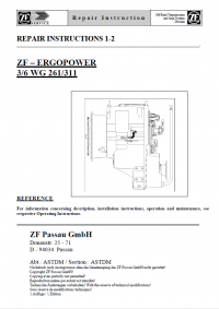 repair manual ZF – ERGOPOWER 3/6WG 261, 311 Repair Instructions PDF