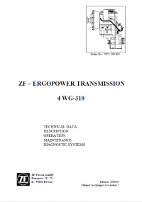 repair manual ZF – ERGOPOWER TRANSMISSION 4 WG-310 Service Training PDF
