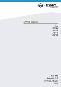 repair manual Dana Spicer Axle 735/527, 740/156, 745/146, 750/168 Service Manual PDF