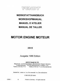 repair manual Fendt Engine 226B Series Workshop Manual PDF