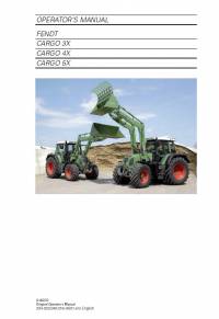 repair manual Fendt Front Loader Cargo 3X, 4X, 5X Operator’s Manual PDF