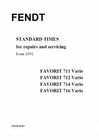 repair manual Fendt Tractor Favorit 711, 712, 714, 716 Vario Standard-Times PDF Manual