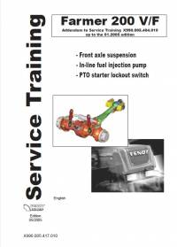 repair manual Fendt Tractor Farmer 200 V/F Service Training Manual PDF