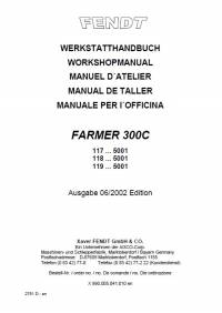 repair manual Fendt Tractor Farmer 300C Workshop Manual PDF