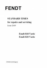 repair manual Fendt Tractor 818, 820 Vario Standard Times Manual PDF