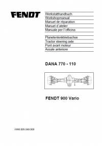 repair manual Fendt Tractor 900 Vario Dana 770 - 110 Workshop Manual PDF