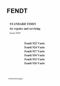 repair manual Fendt Tractor 922, 924, 927, 930, 933, 936 Vario Standard-Times Workshop Manual PDF