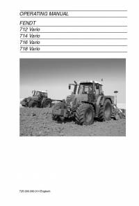 repair manual Fendt Tractor 712, 714, 716, 718 Vario Operating Manual PDF