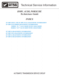 repair manual ZF Tech BMW, AUDI, PORSCHE Technical Service Manual (ATSG) PDF