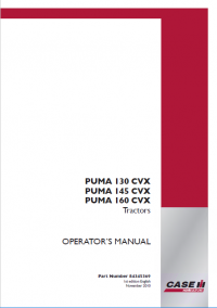 repair manual Case 130CVX 145CVX 160CVX Tractors PDF Operator’s Manuals