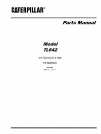 spare parts catalog Caterpillar Telehandler TL642 Parts Manual PDF