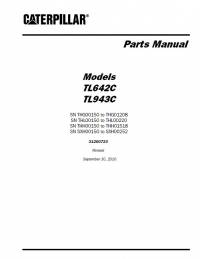 spare parts catalog Caterpillar Telehandler TL642C, TL943C Parts Manual PDF