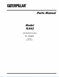 spare parts catalog Caterpillar Telehandler TL943 Parts Manual PDF