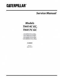 repair manual Caterpillar Telehandler TH414C GC, TH417C GC Service Manual PDF